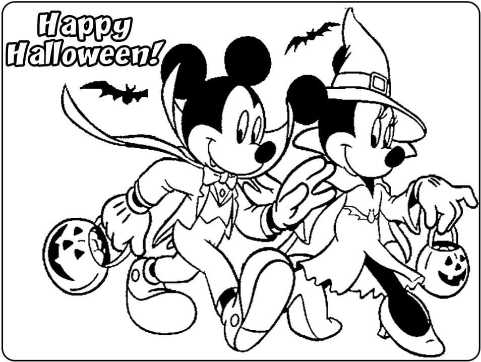 Halloween Mickey and Minnie