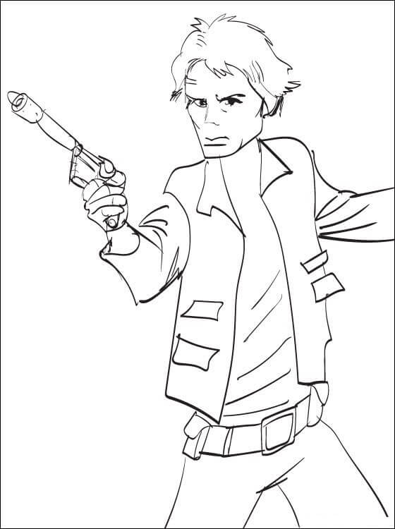 Star Wars Han Solo Coloring Page - Free Printable Coloring Pages for Kids