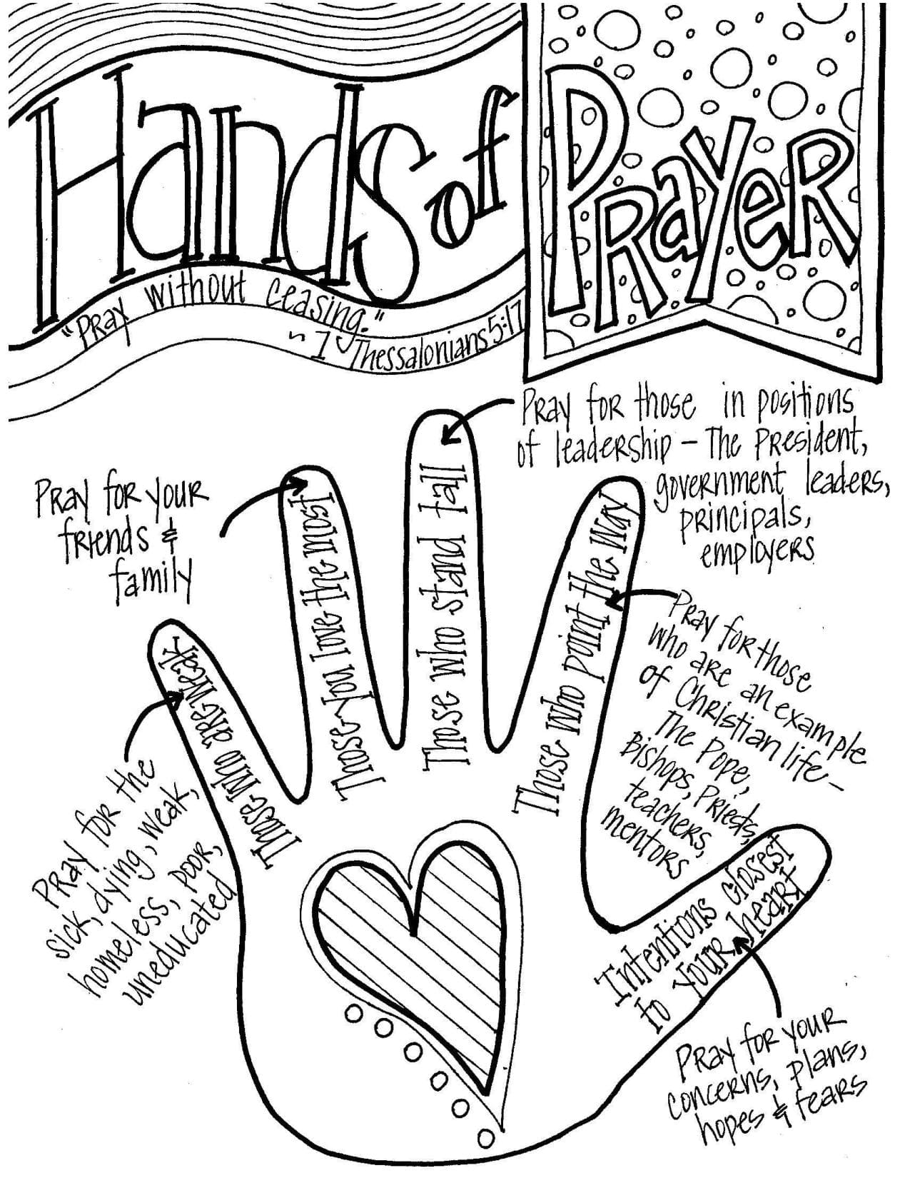Children s Prayer Coloring Page Free Printable Coloring Pages For Kids