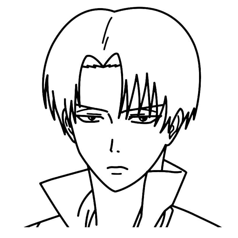 Handsome Levi Ackerman - Coloring Pages