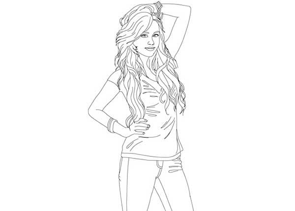 Free Hannah Montana to Print Coloring Page - Free Printable Coloring Pages  for Kids