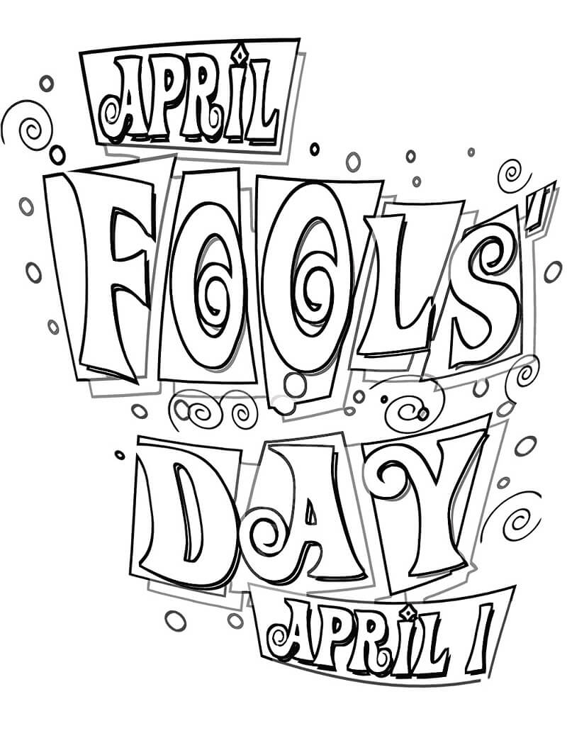 Happy April Fool s Day 6 Coloring Page Free Printable Coloring Pages