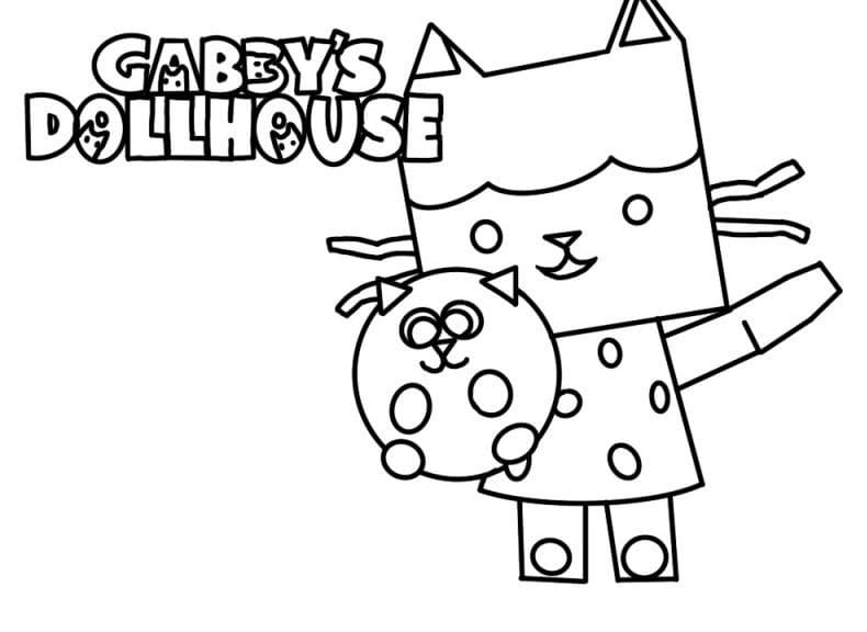 MerCat from Gabby's Dollhouse Coloring Page Free Printable Coloring