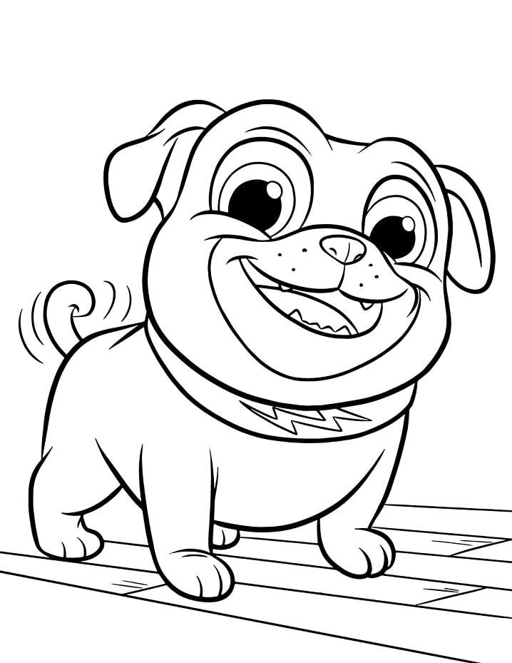 Bingo and Rolly Coloring Page - Free Printable Coloring Pages for Kids