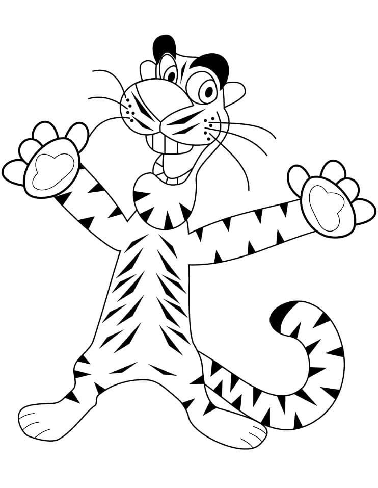 Happy Cartoon Tiger