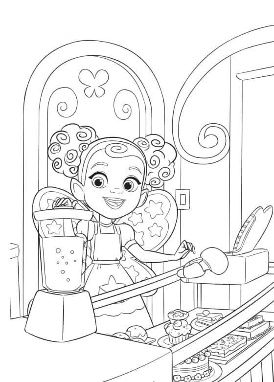 Characters from Butterbean's Cafe 1 Coloring Page - Free Printable