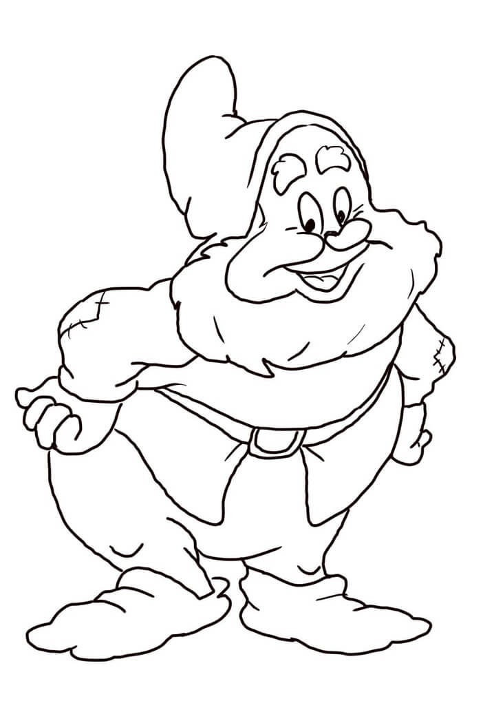 Seven Dwarfs Coloring Pages - Free Printable Coloring Pages for Kids