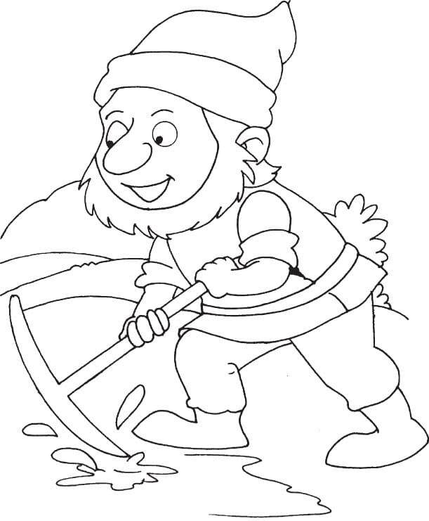 Bashful Dwarf Coloring Page - Free Printable Coloring Pages for Kids