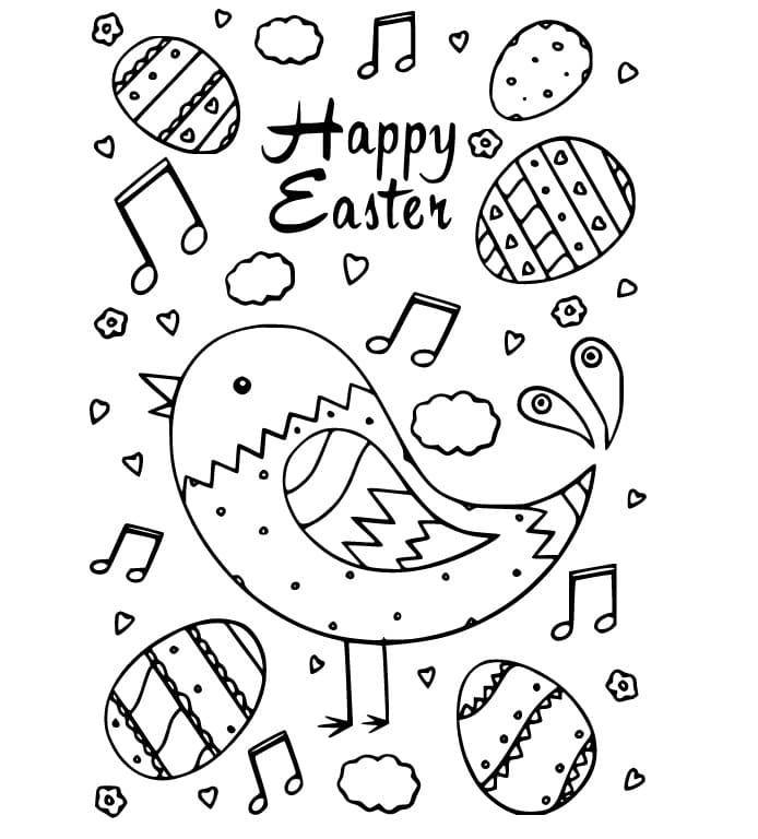 Happy Easter Bird Card