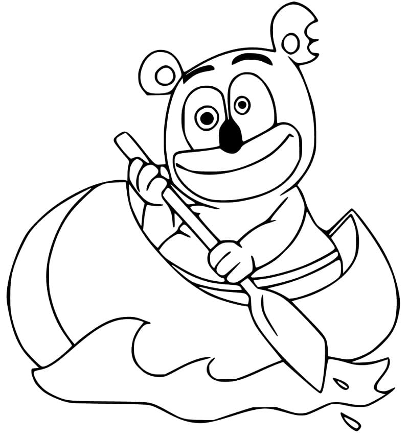 Happy Gummy Bear Coloring Page - Free Printable Coloring Pages for Kids