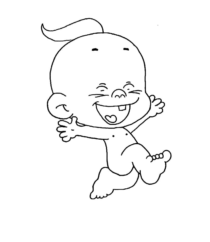 Happy Kid Winni Windel Coloring Page - Free Printable Coloring Pages