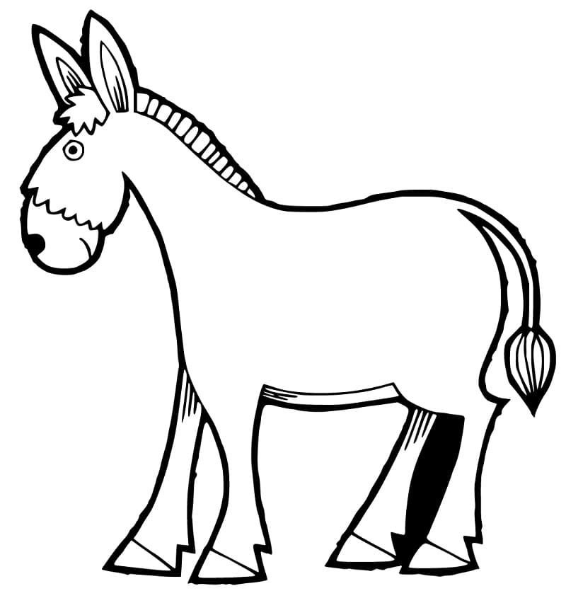 Cartoon Mule Coloring Page - Free Printable Coloring Pages for Kids