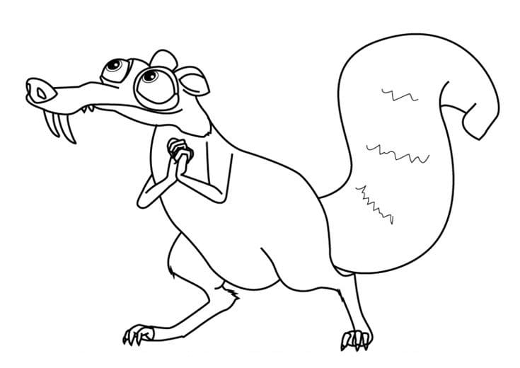 Scrat Ice Age Coloring Page - Free Printable Coloring Pages for Kids