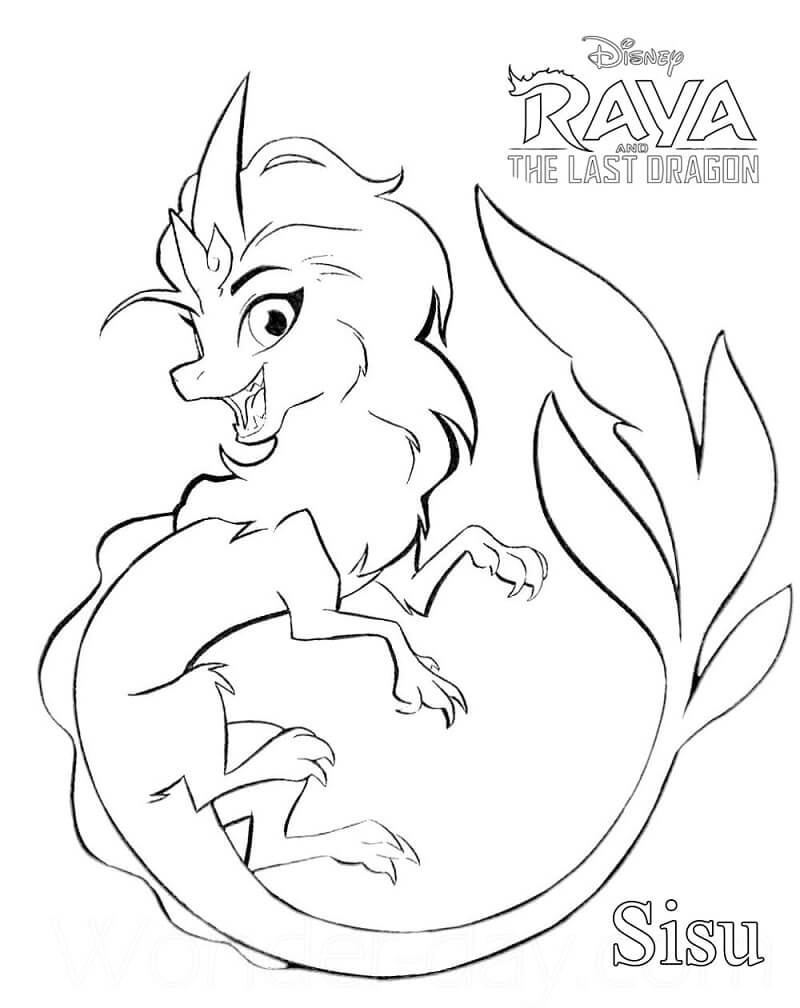 raya and the last dragon coloring pages free printable coloring pages