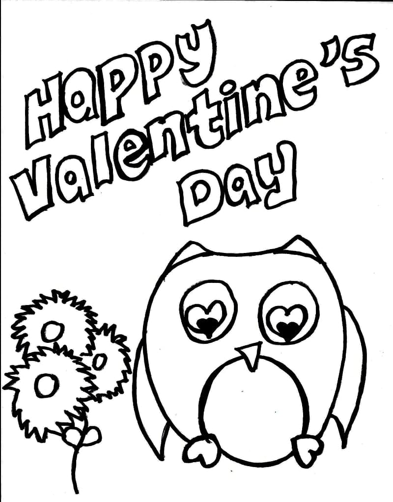 Happy Valentine's Day Coloring Page   Free Printable Coloring ...