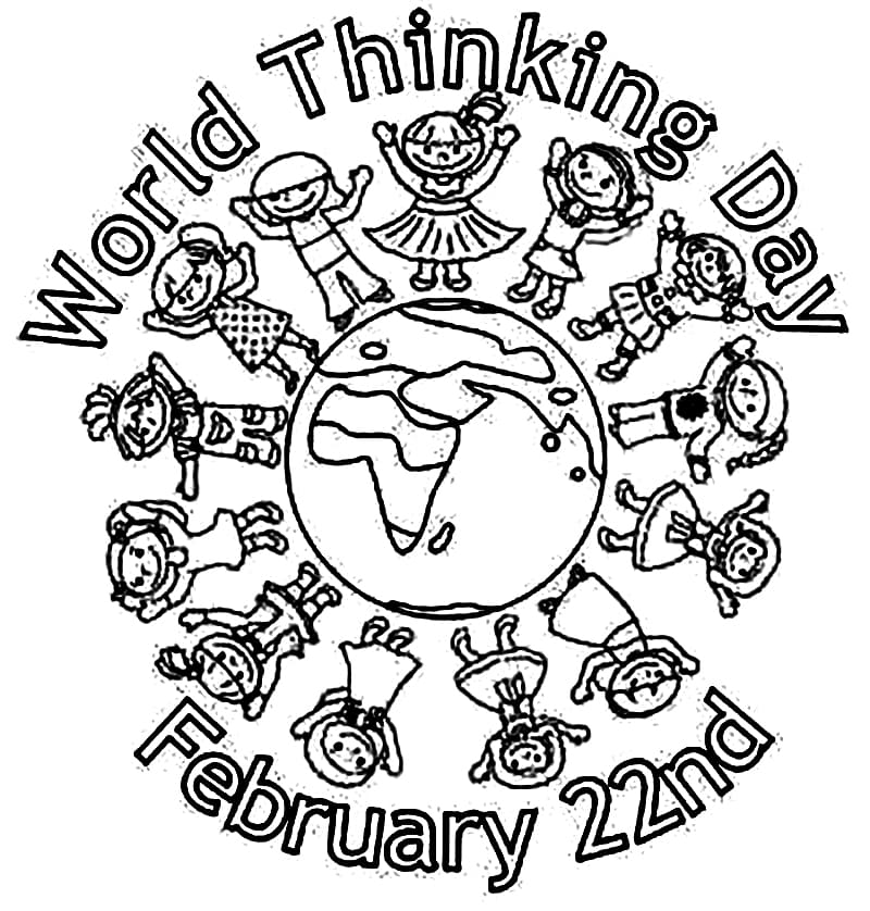 World Thinking Day To Print Coloring Page Free Printable Coloring