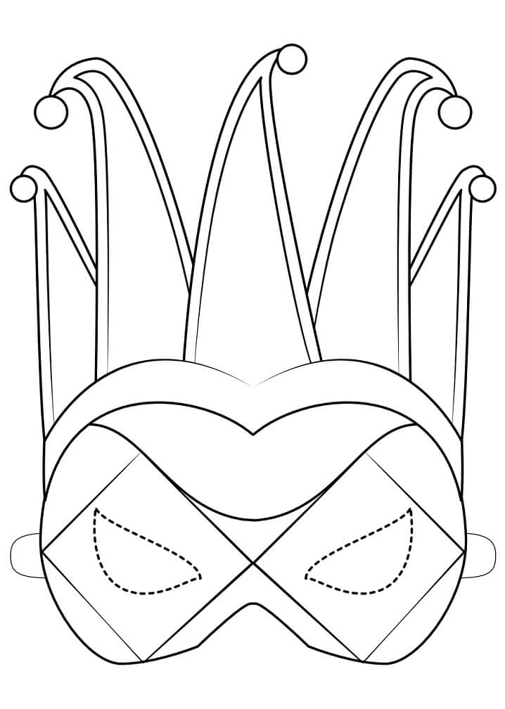 Harlequin Mask Mardi Gras Coloring Page Free Printable Coloring Pages