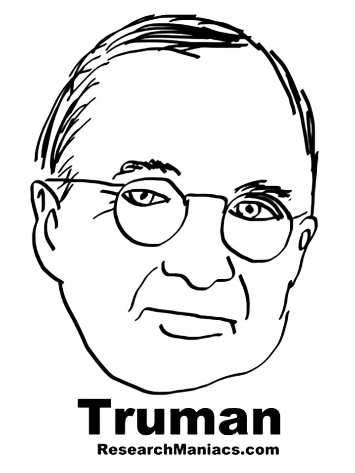 Print President Harry S. Truman Coloring Page - Free Printable Coloring