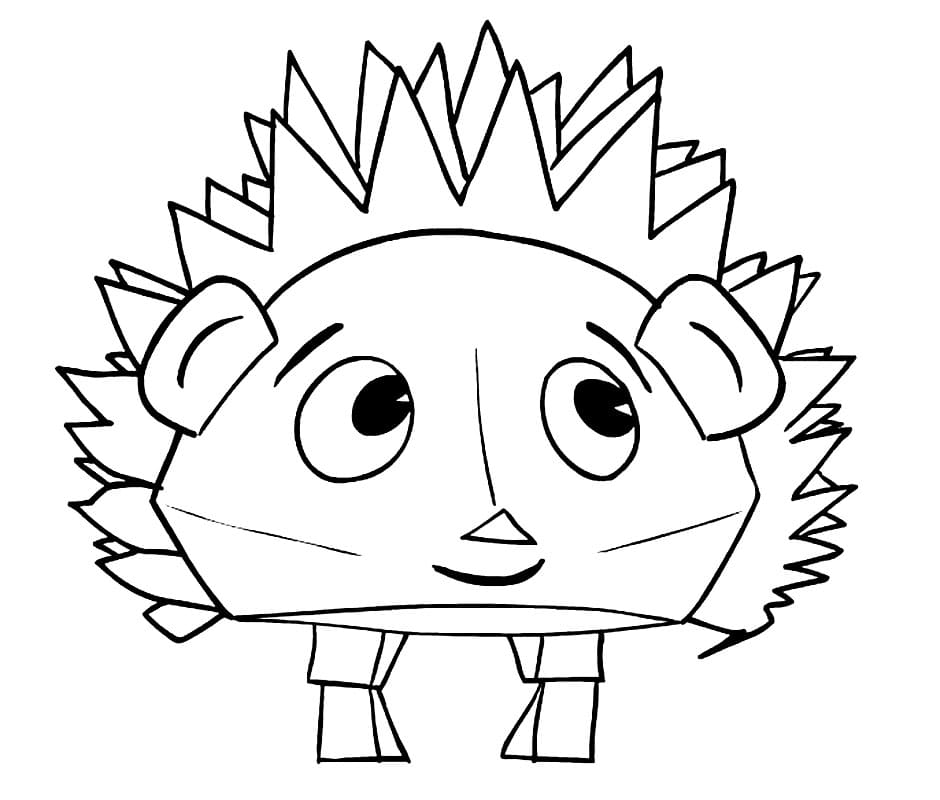 Hedgehog Fluffy from Zack and Quack