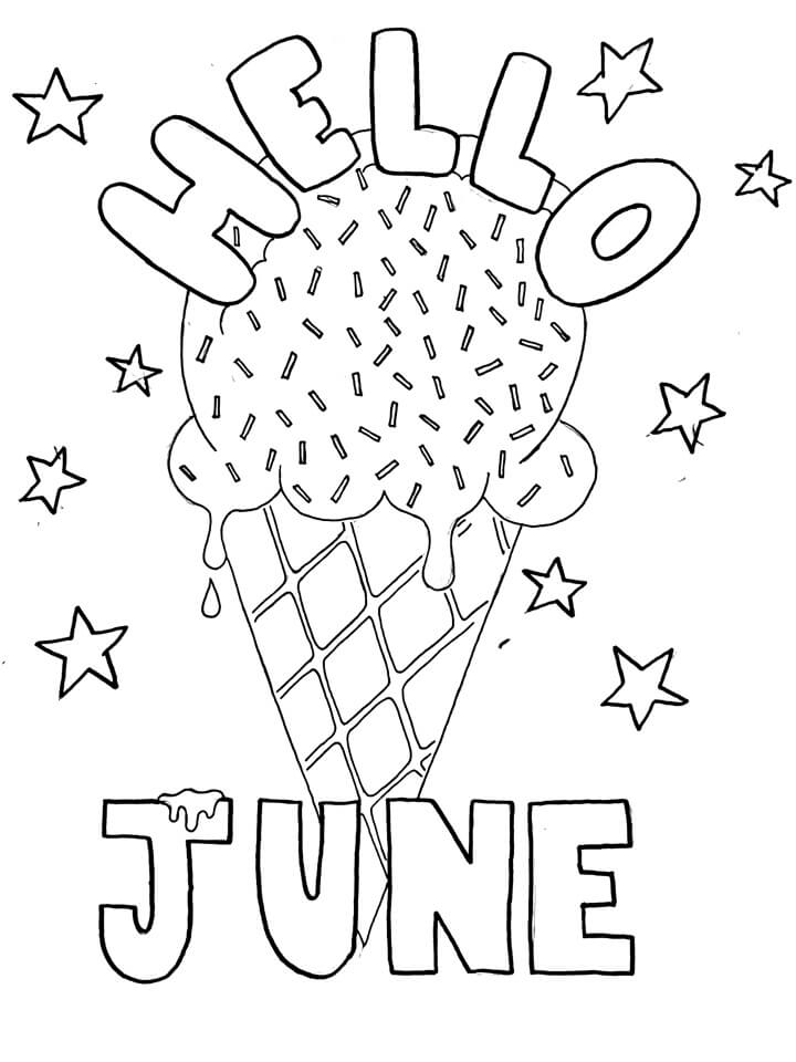 Cheery June Coloring Page Printable Thrifty Mommas Tips Summer Month 