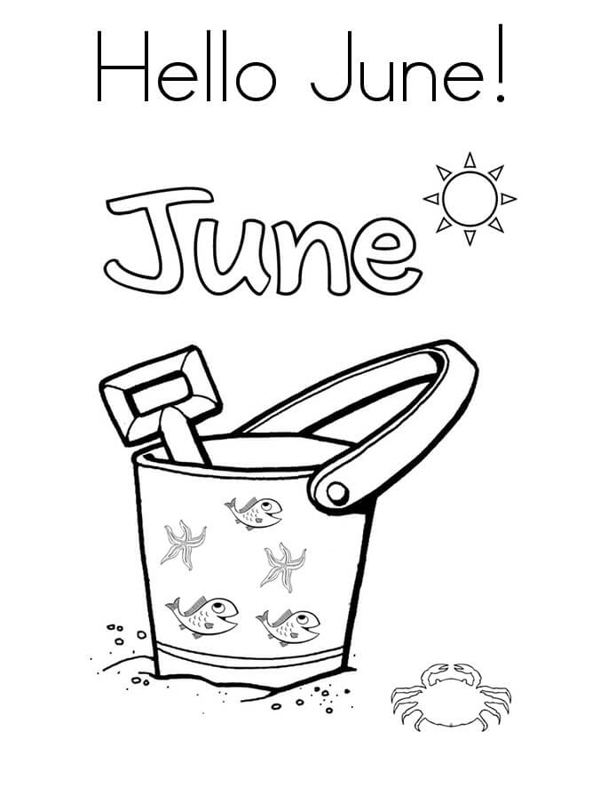 Hello June Coloring Page Free Printable Coloring Pages for Kids