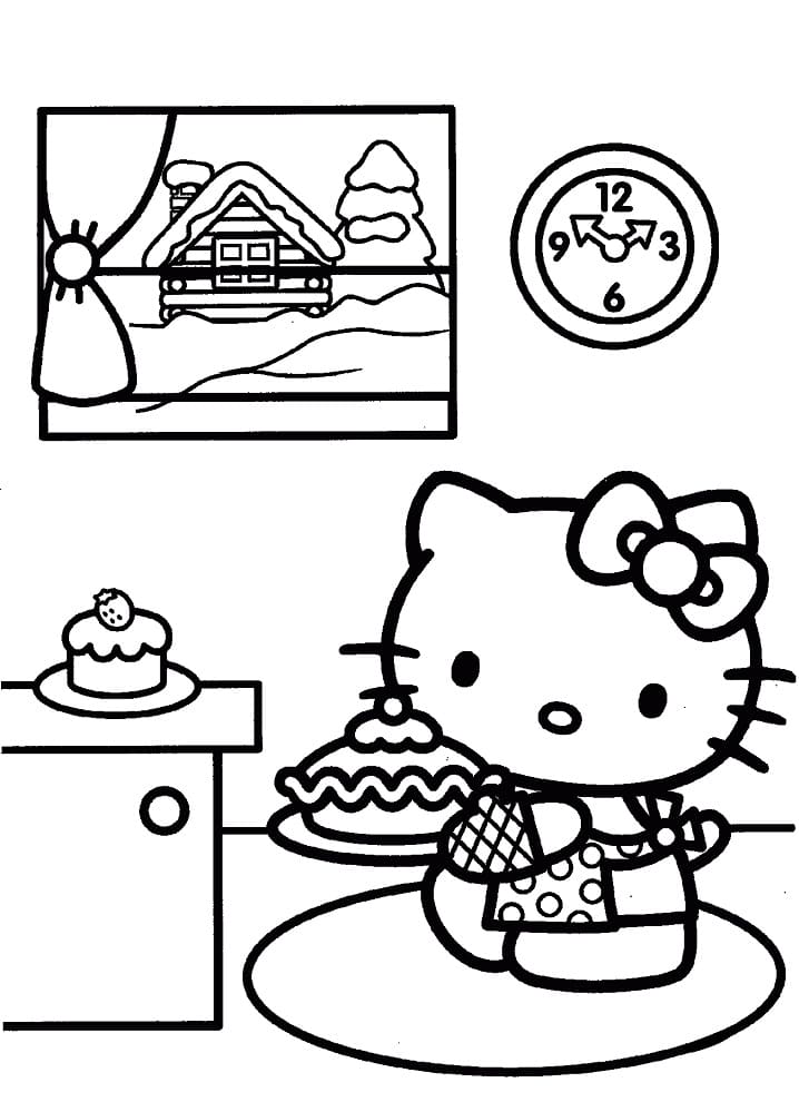 Hello Kitty and Cake