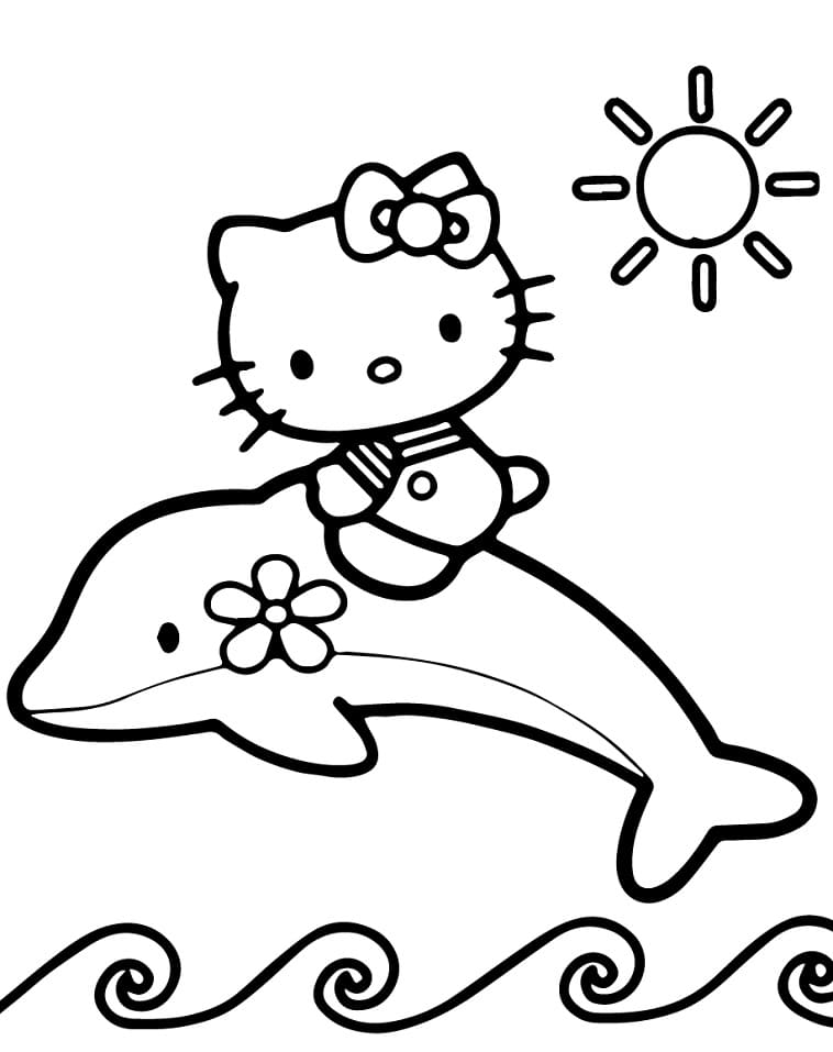 Hello Kitty and Dolphin