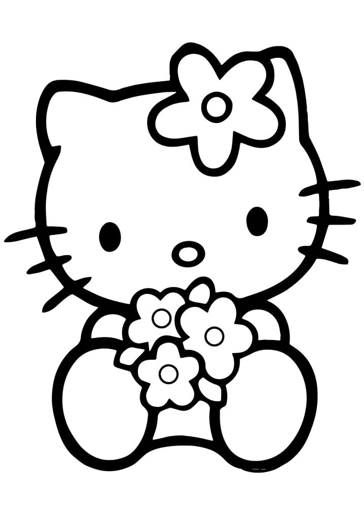 Hello Kitty and Flowers