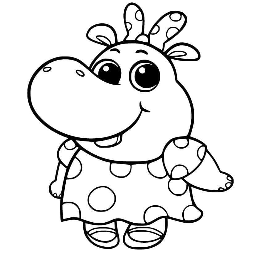 Henrietta Hippo Coloring Page Free Printable Coloring Pages For Kids