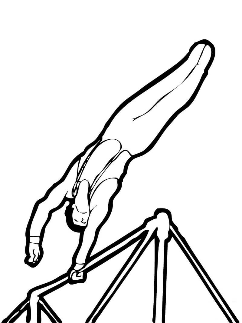 Gymnastics 2 Coloring Page - Free Printable Coloring Pages for Kids