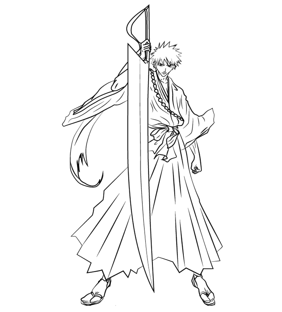 bleach printable coloring pages