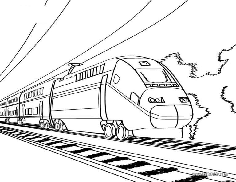 Bullet Train Coloring Page for Kids  Free Trains Printable Coloring Pages  Online for Kids  ColoringPages101com  Coloring Pages for Kids