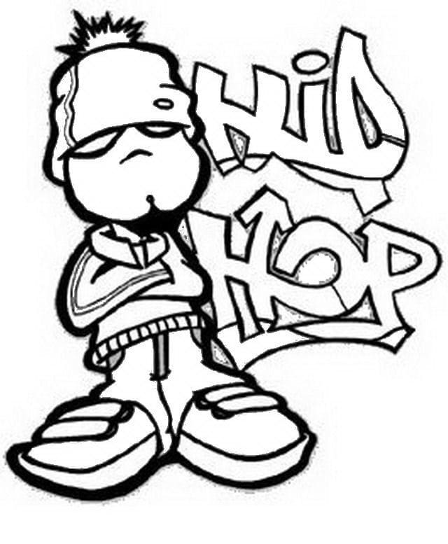 hip hop dancing coloring pages