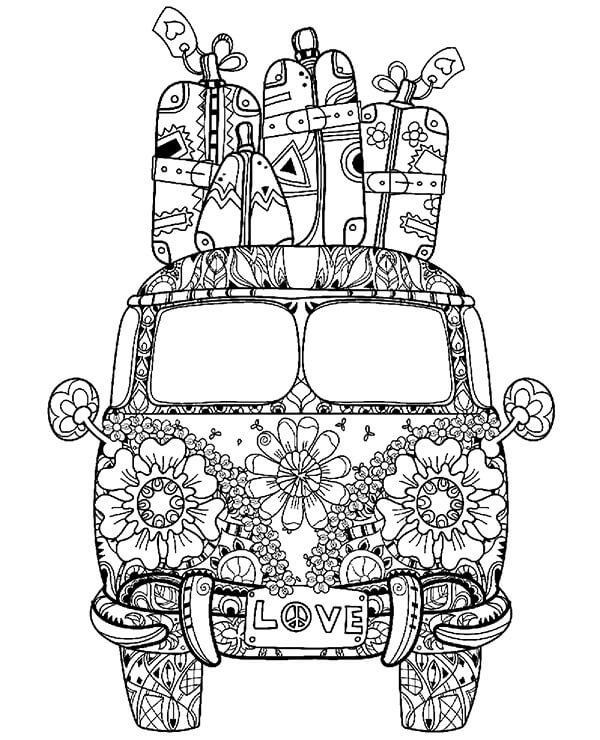 Hippie Coloring Pages - Free Printable Coloring Pages for Kids