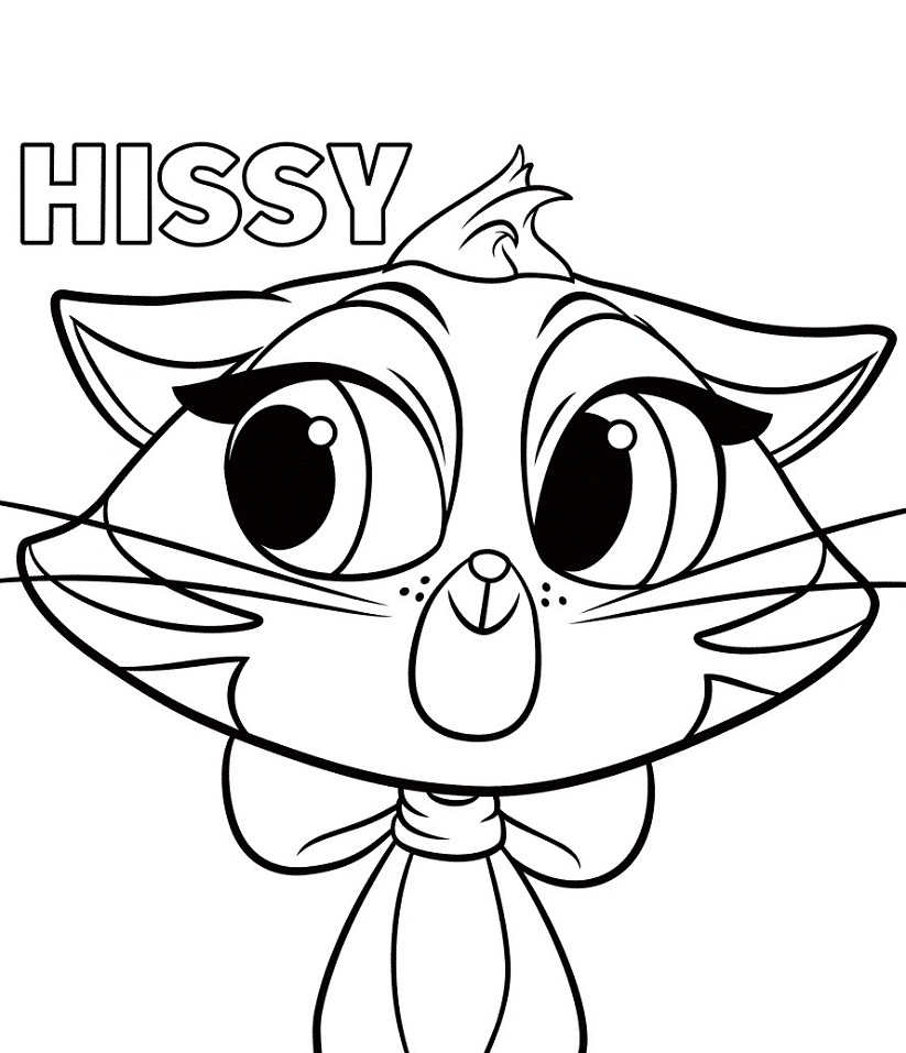 Hissy from Bingo and Rolly Puppy Dog Pals Coloring Page - Free
