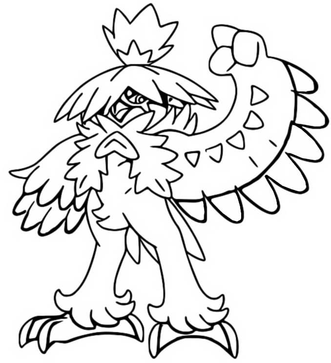 Decidueye 2 Coloring Page - Free Printable Coloring Pages for Kids