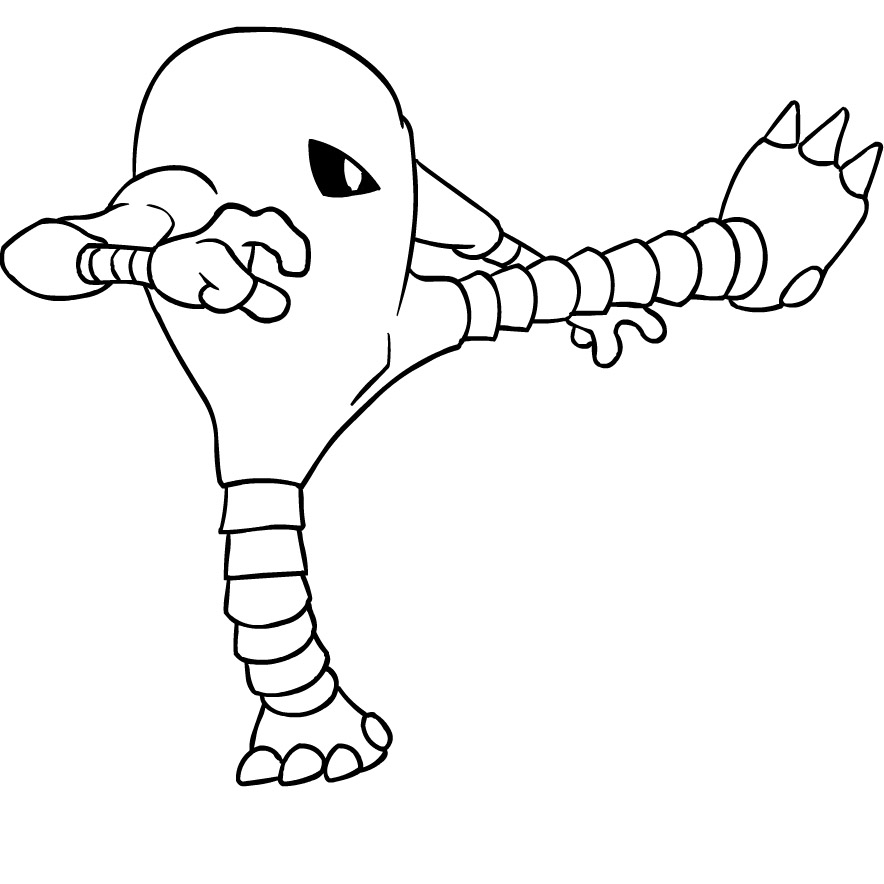 Hitmonlee Coloring Pages: Fun and Creative