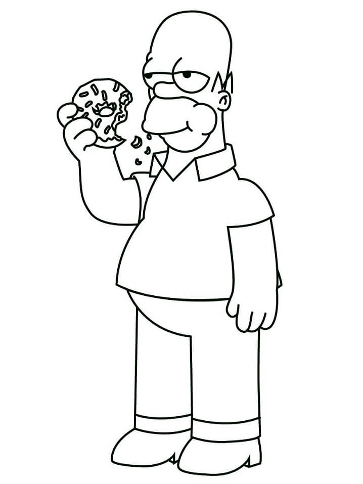 Homer Simpson Coloring Pages.