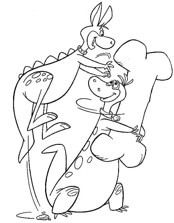 Hoppy and Dino from The Flintstones
