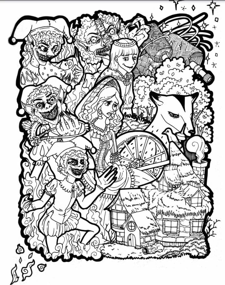 Printable Horror Coloring Page Free Printable Coloring Pages For Kids
