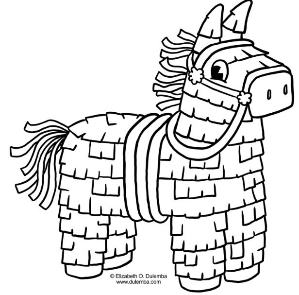 Horse Pinata Coloring Page Free Printable Coloring Pages For Kids