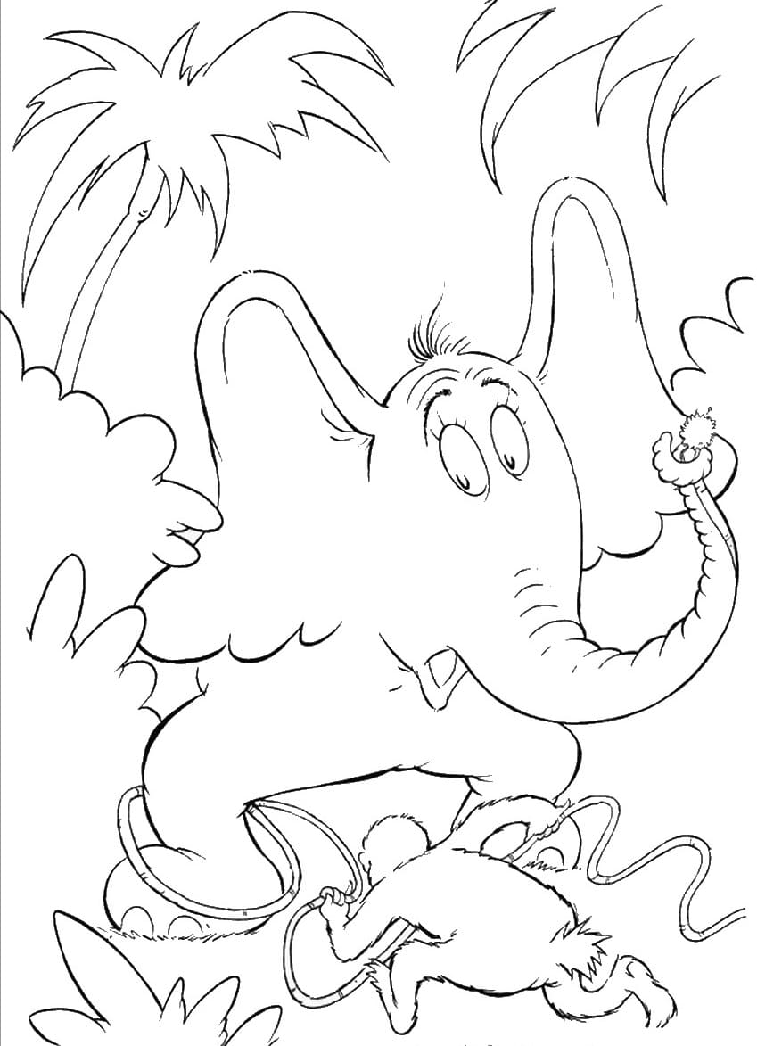 Dr Seuss Horton Coloring Pages