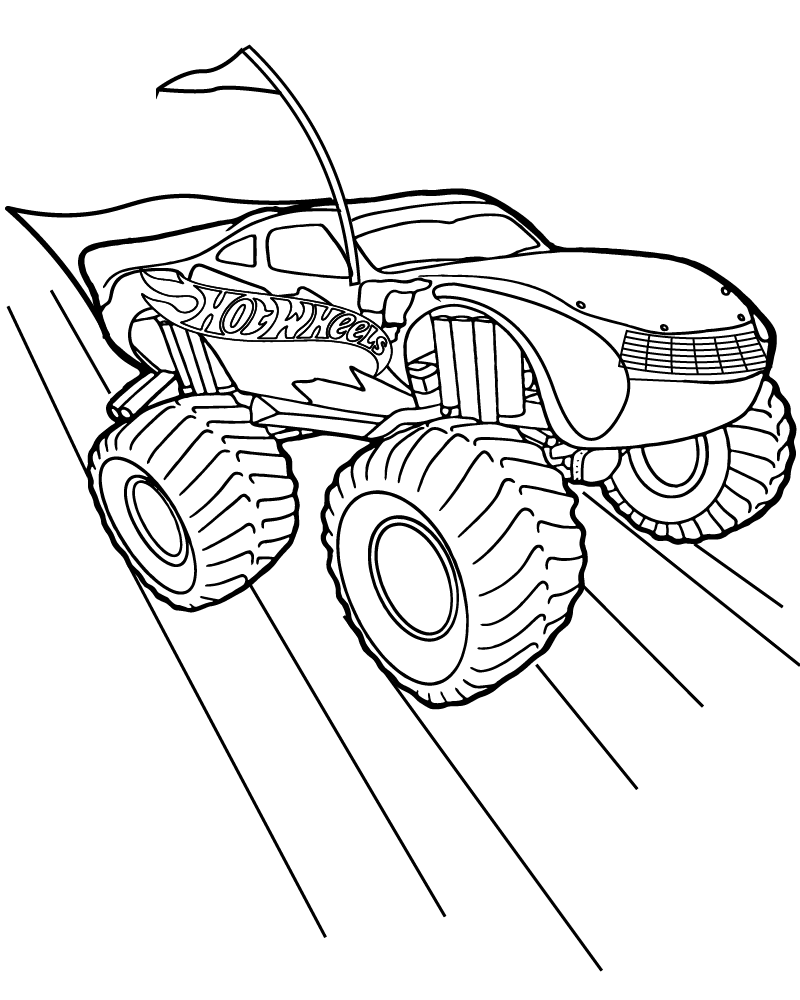 Hot Wheels track coloring pages