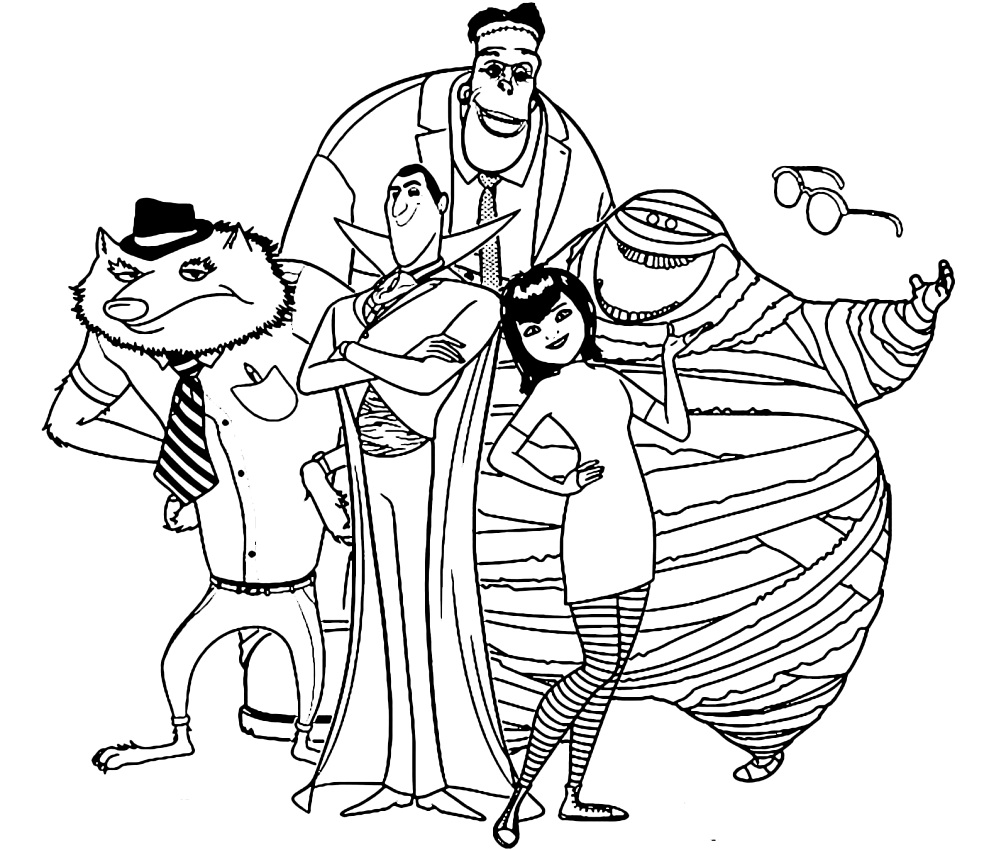 hotel transylvania coloring page transparent png