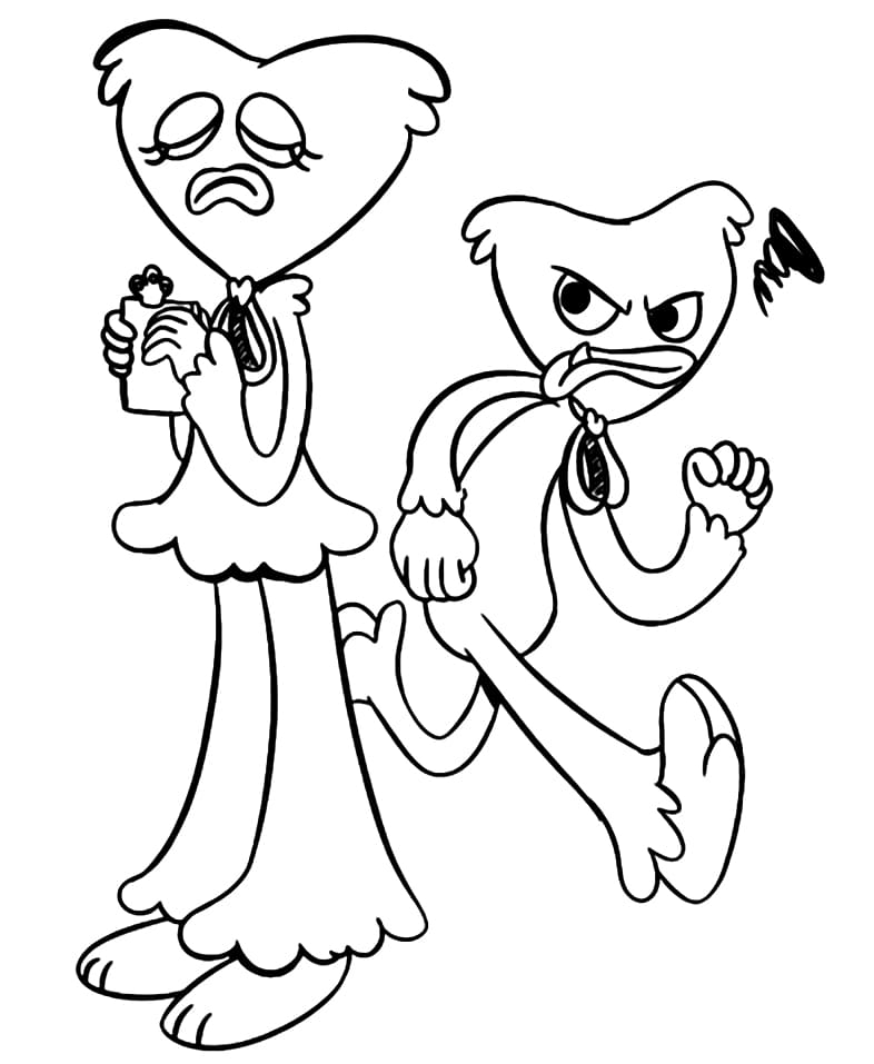   Huggy Wuggy Coloring Pages Cute  Best Free