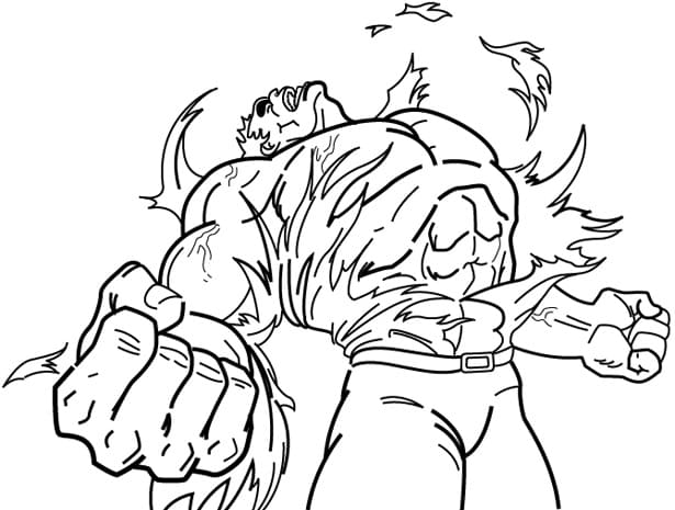 Hulk Transform Coloring Page - Free Printable Coloring Pages for Kids