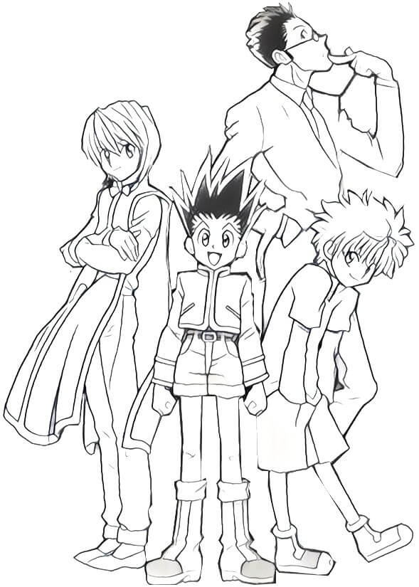 Hunter x Hunter Characters Coloring Page