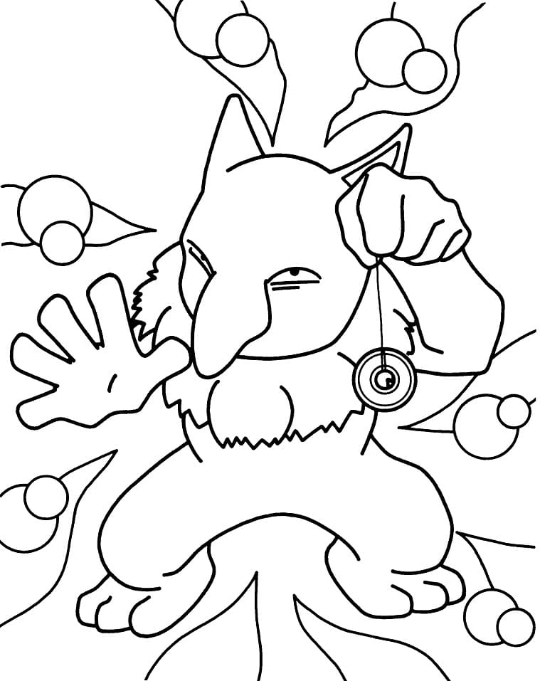 hypno coloring page pokemon