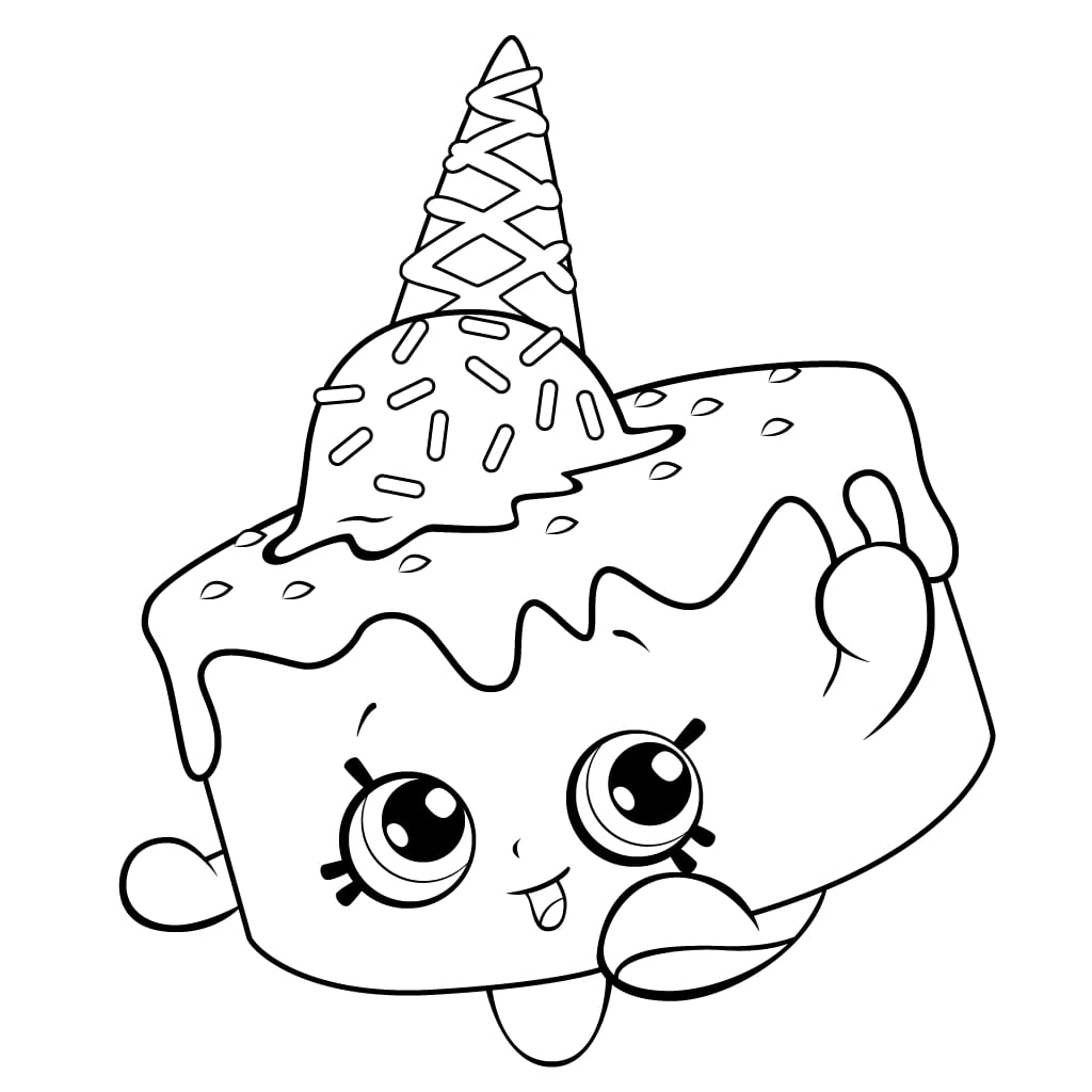 Ice Cream Kate Shopkin Coloring Page   Free Printable Coloring ...