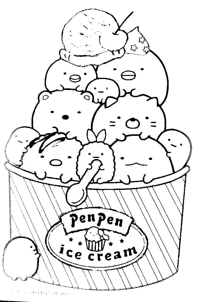 Lunch Box Sumikko Gurashi Coloring Page - Free Printable Coloring Pages